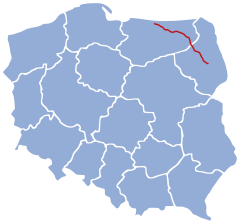 Mapa przebiegu linii kolejowej 38