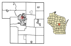 Location of Park Ridge in Portage County, Wisconsin.