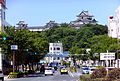 Wakayama Castle from the castle town