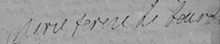 Signature de Marie-Thérèse de Bourbon-Condé