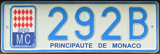 Monegassisches Kraftfahrzeugkennzeichen
