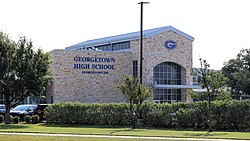 Front entrance to Georgetown High School