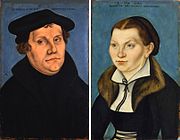 Doppelporträt Martin Luthers und seiner Frau Katharina von Bora (Lucas Cranach der Ältere, ca. 1529)