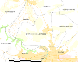 Kart over Saint-Georges-Montcocq