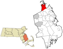 Location in Plymouth County in Massachusetts