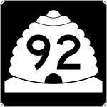 Straßenschild der Utah State Route 92
