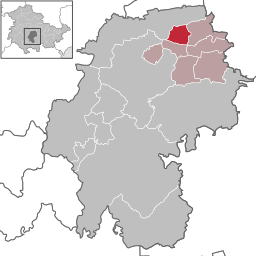 Läget för kommunen Elxleben i Ilm-Kreis