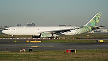 Frankfurt Airport Galistair Malta MasAir Airbus A330-343(P2F) EI-MAE (DSC03196).jpg