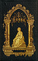 Copertina in pelle dell'inizio del XX secolo di un libro di preghiere ebraiche "Hanna", con ornamenti in foglia d'oro.