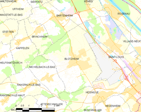 Poziția localității Blotzheim
