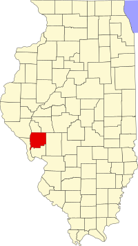 Locatie van Greene County in Illinois