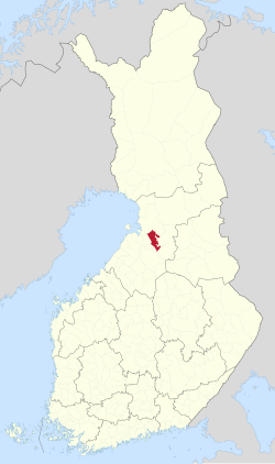 Location of Muhos in Finland