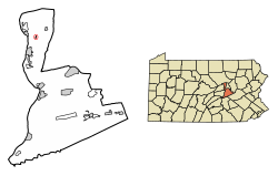 Location of McEwensville in Northumberland County, Pennsylvania.