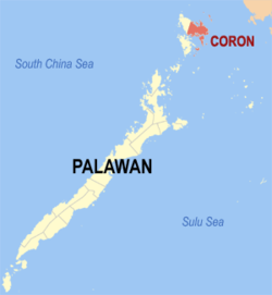 Peta Palawan dengan Coron dipaparkan