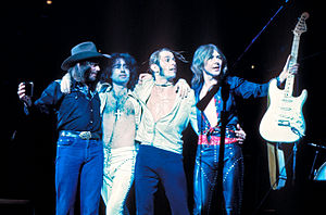 The original Bad Company lineup in 1976 with (L to R) Boz Burrell, Paul Rodgers, Simon Kirke, Mick Ralphs