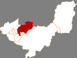 双鴨山市中の友誼県の位置