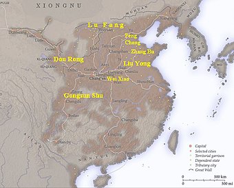 Verteilung der Kriegsherren in China um 25