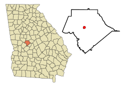 Location in Crawford County and the state of Georgia