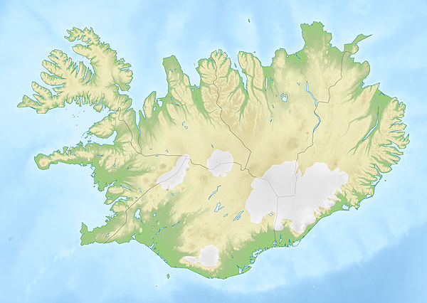 Mapa konturowa Islandii