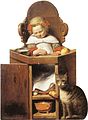 Boy Sleeping in a High Chair, 1654, by Johannes Verspronck