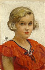 Retrato de Inge (hija del artista), 1933. 45 x 30 cm.