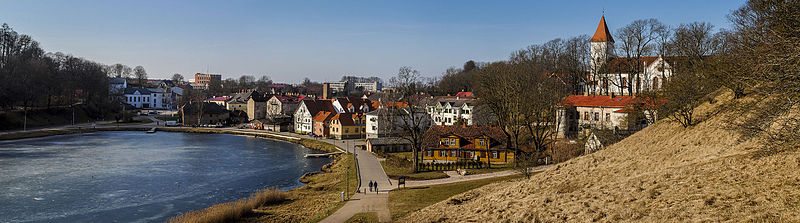 View of Talsi town centre