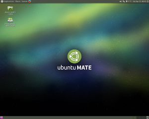 MATE כפי שהיא נראית בהפצה Ubuntu MATE 15.04