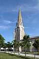 Der denkmalgeschützte Turm der Kirche Notre-Dame-de-l'Assomption