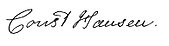 signature de Constantin Hansen