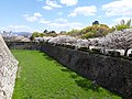 Easterly view of dry inner moat outside Sakuramon Gate