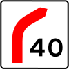 E41: Recommended max speed on slip road
