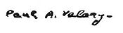 Paul Valéry aláírása