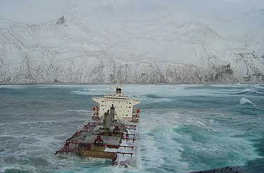 Selendang Ayu ran aground off Unalaska in 2004, spilling approximately 350,000 gallons of oil