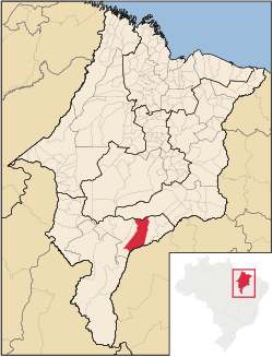 Localização de Loreto no Maranhão