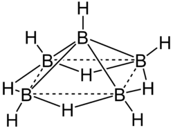 Strukturformel von Pentaboran(9)