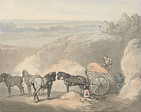 Kar bij een zandgroeve, 18e eeuw
