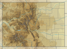 Location of Navajo Lake in New Mexico and Colorado, USA.