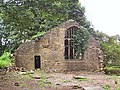 Chancel east wall of the ruin of St James' chapel, Thornton, West Yorkshire