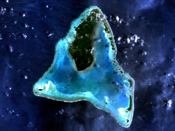 A sziget műholdképe