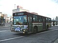 Two-step bus used on general routes, with the 1989 livery.