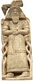 לוחית שנהב שנמצאה בארסלאן טאש. דמותו המשוערת של המלך חזאל