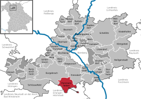 Poziția localității Pommersfelden