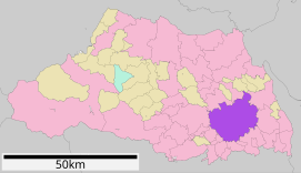 Lokasi Saitama di Prefektur Saitama