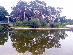 Zwemvijver op het Naturistisch recreatiepark Elsendorp