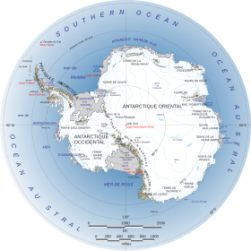 Carte de localisation des monts Ellsworth en Antarctique occidental.