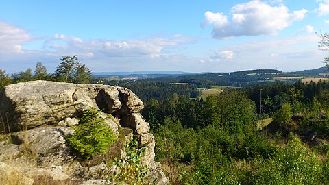 Aussichtsfelsen, Blickrichtung Südost