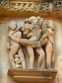 Embracing couple at the Lakshmana temple