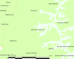 Monacia-d'Orezza - Localizazion