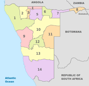 Regios van Namibië