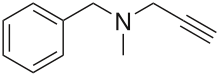 Skeletal formula of pargyline